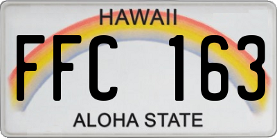 HI license plate FFC163