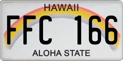 HI license plate FFC166