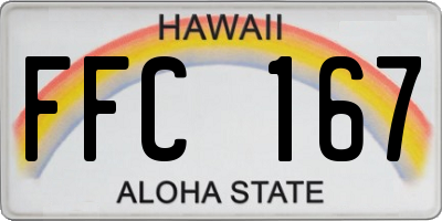 HI license plate FFC167
