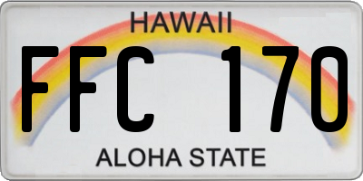 HI license plate FFC170