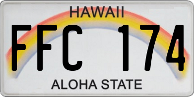 HI license plate FFC174