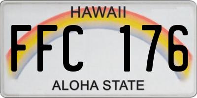 HI license plate FFC176