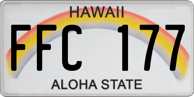 HI license plate FFC177