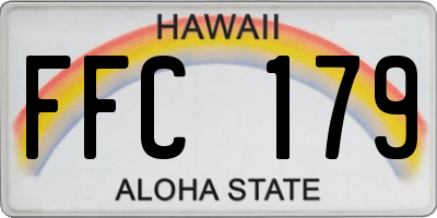 HI license plate FFC179
