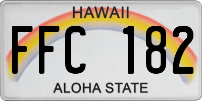 HI license plate FFC182