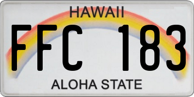HI license plate FFC183