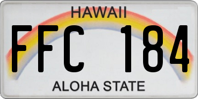 HI license plate FFC184