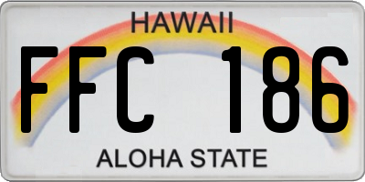 HI license plate FFC186