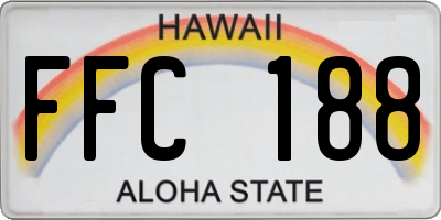 HI license plate FFC188