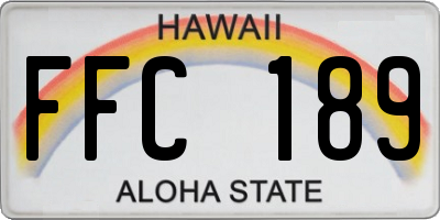 HI license plate FFC189