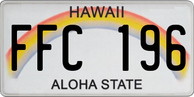 HI license plate FFC196