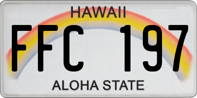HI license plate FFC197