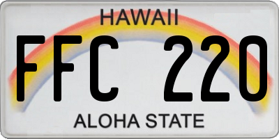 HI license plate FFC220