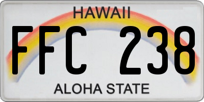 HI license plate FFC238