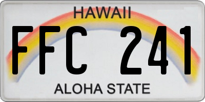 HI license plate FFC241