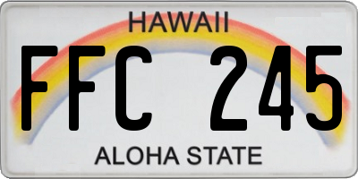 HI license plate FFC245