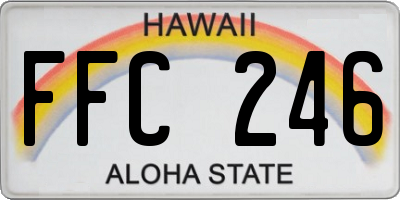 HI license plate FFC246