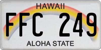 HI license plate FFC249