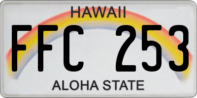HI license plate FFC253