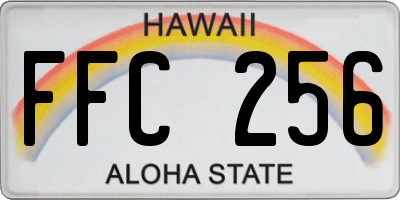 HI license plate FFC256