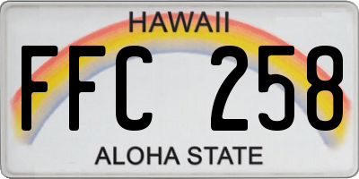 HI license plate FFC258
