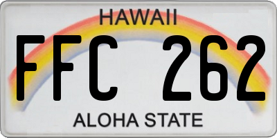 HI license plate FFC262