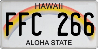 HI license plate FFC266