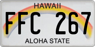 HI license plate FFC267