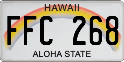 HI license plate FFC268