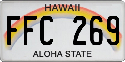HI license plate FFC269