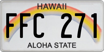 HI license plate FFC271