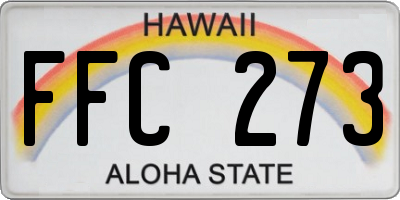 HI license plate FFC273