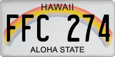HI license plate FFC274