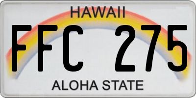 HI license plate FFC275