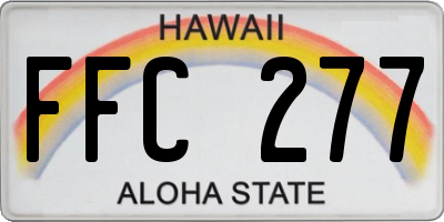 HI license plate FFC277