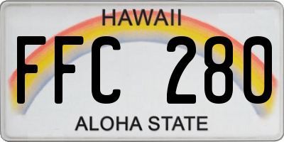HI license plate FFC280