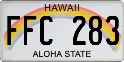 HI license plate FFC283