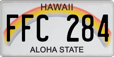 HI license plate FFC284