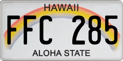 HI license plate FFC285