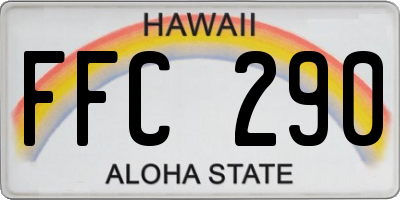 HI license plate FFC290
