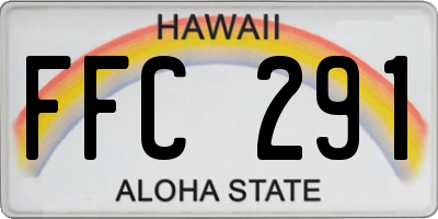 HI license plate FFC291
