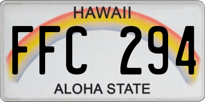 HI license plate FFC294