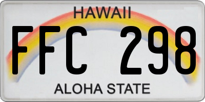 HI license plate FFC298