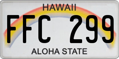 HI license plate FFC299