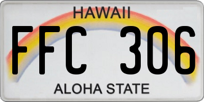 HI license plate FFC306