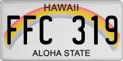 HI license plate FFC319