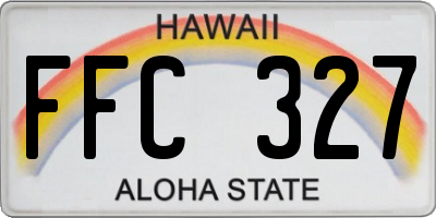 HI license plate FFC327