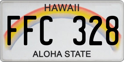 HI license plate FFC328