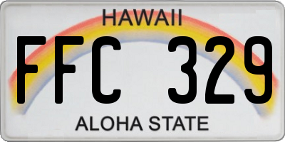 HI license plate FFC329