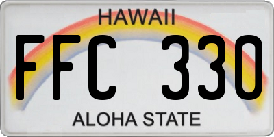 HI license plate FFC330
